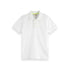 Scotch & Soda White Short Sleeve Fit Dyed Polo